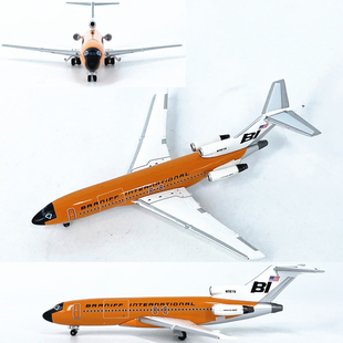 1:500布兰尼夫国际航空波音727-100客机N7279飞机模型合金成品