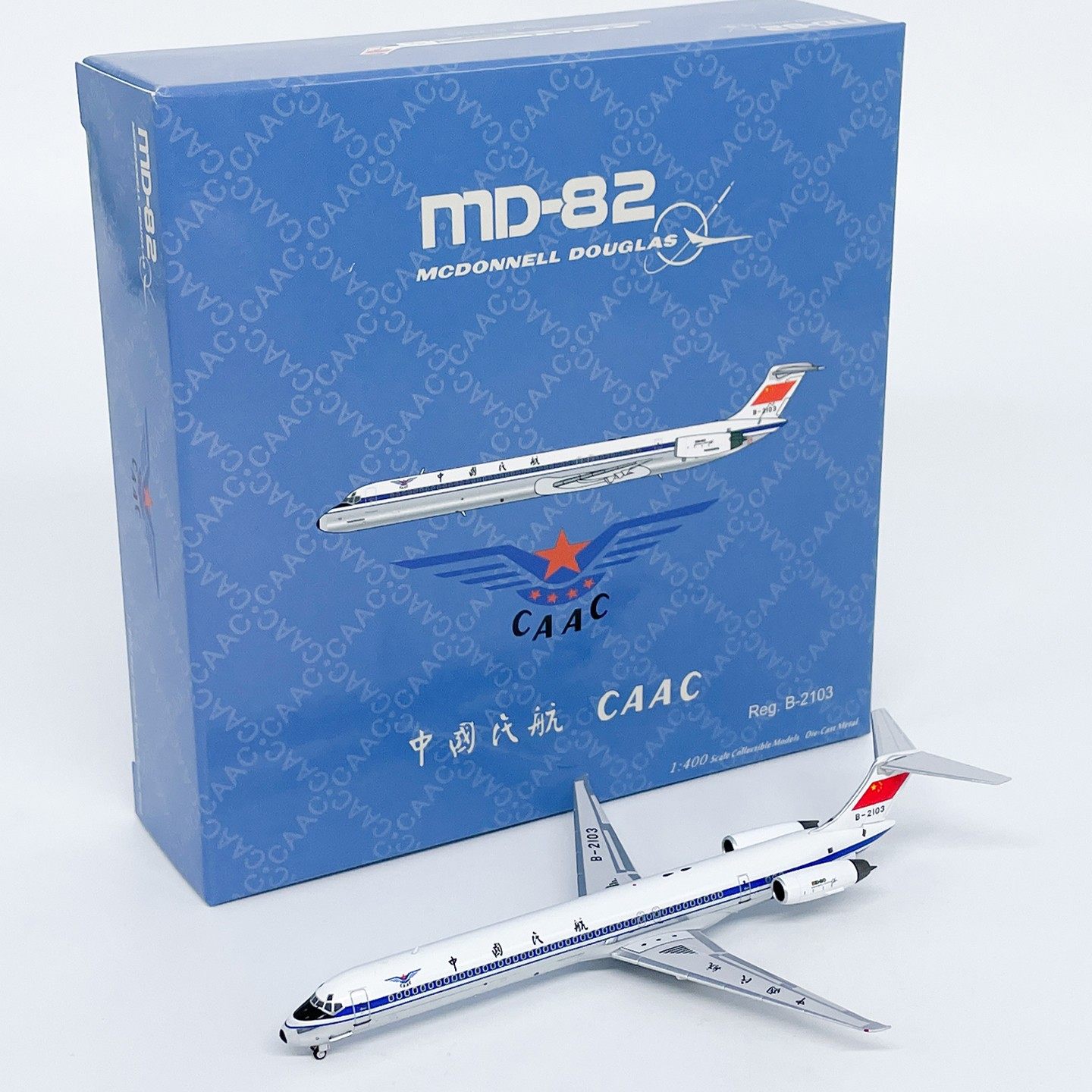 NG1:400中国民航MD-82客机B-2103 2124 2109飞机模型合金摆件收藏