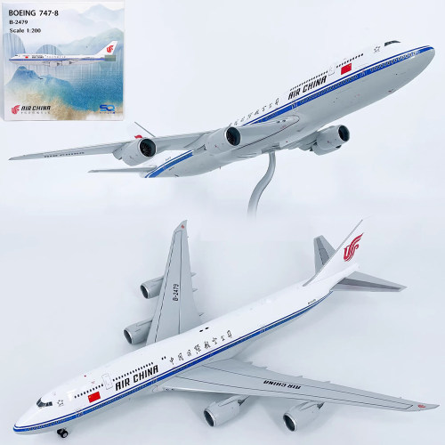 1:200国际航空B747-8客机B-2479出访专机飞机模型合金仿真摆件SQ