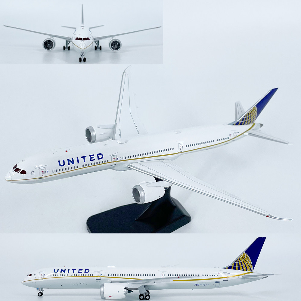 1:400联合航空波音B787-10客机N12003飞机模型合金摆件收藏AV