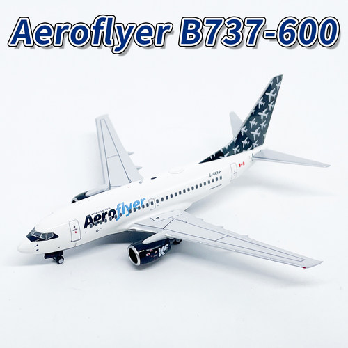 NG76008 1:400 AeroflyerB737-600客机C-GKFP合金飞机模型摆件