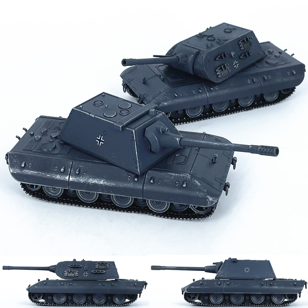 1:72德国E100重型坦克模型合金鼠式克虏伯炮塔德国灰涂装旧化免胶