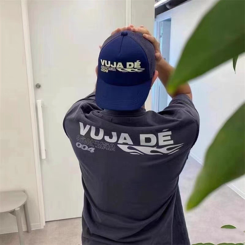 自主vujade004火焰短袖印花字母纯棉休闲简约cleanfit风格ken同款
