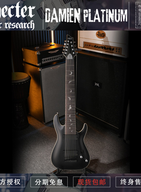 韩产斯科特 Schecter DAMIEN PLATINUM-9弦大蝙蝠穿体金属电吉他