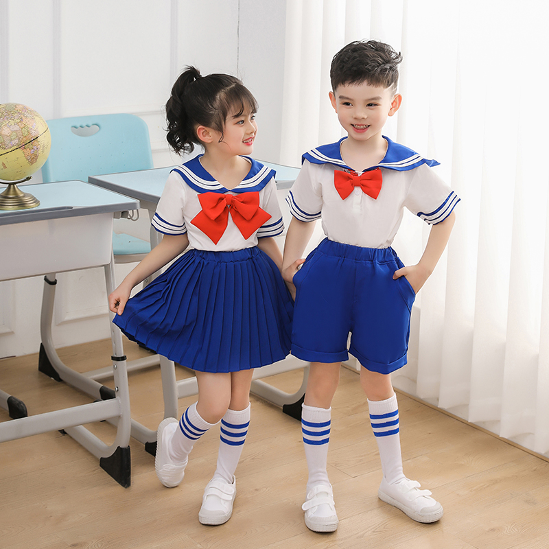 六一儿童演出服中小学生大合唱服装校服春夏季中小学生运动会服装