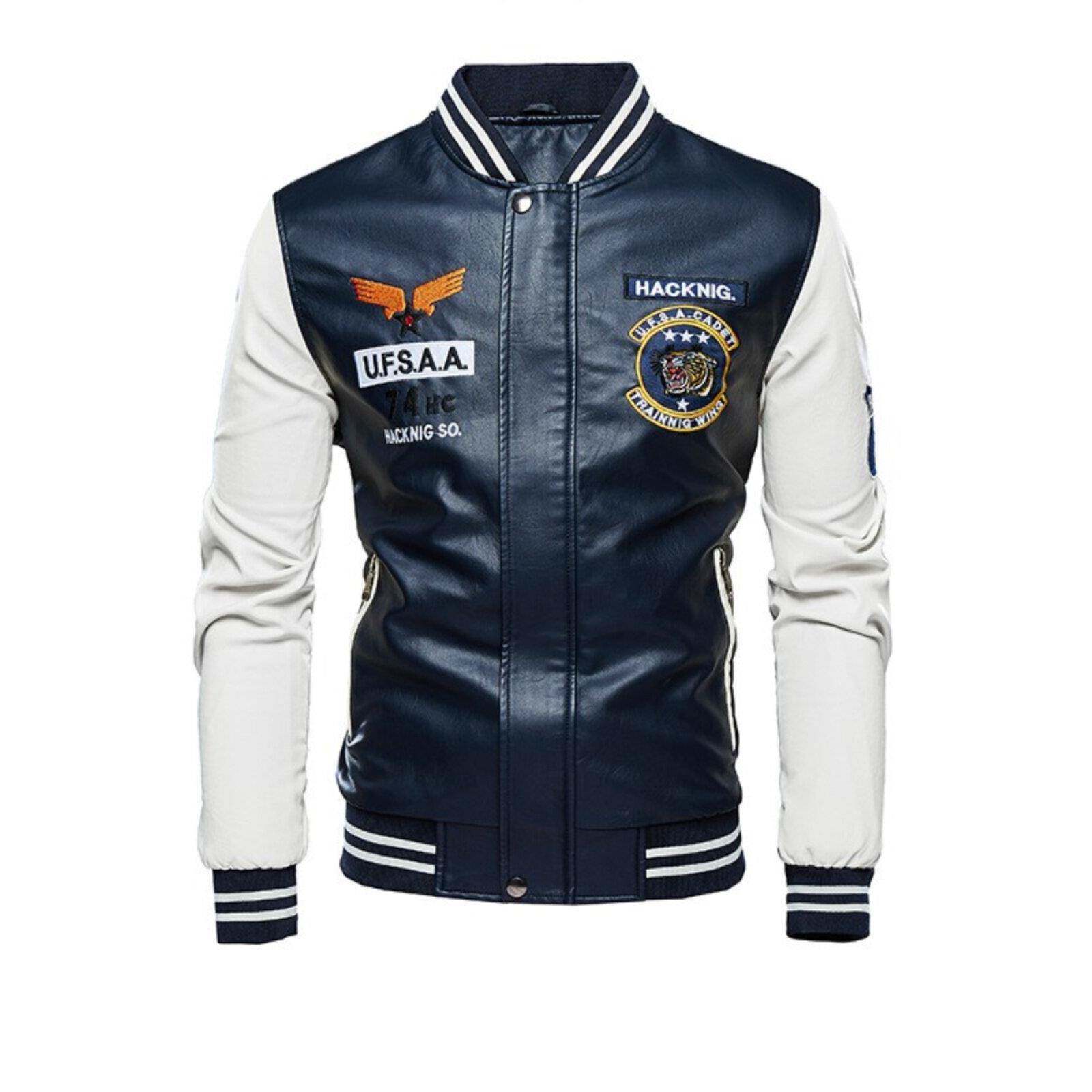 潮牌大码真皮皮衣男秋冬季痞帅摩托骑行机车服飞行员夹克加绒外套