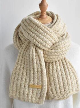 Winter Scarf Women Men Korean Woolen Scarf Lovers Thicken Wa