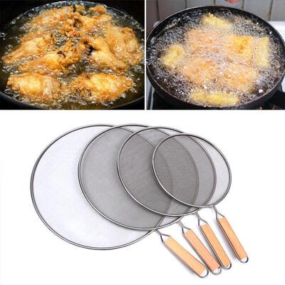 Stainless Steel Splatter Screen For Frying Pans Mesh Guard F