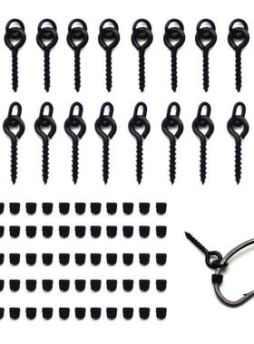 50Pcs Carp Rig Ring S Beads With 20Pcs Boilie Bait Screw Fis
