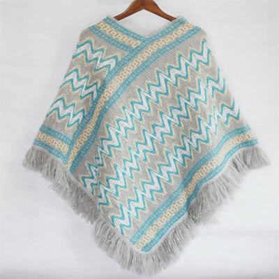 Poncho Cloak Knitted Cape Tassel Women Autumn and Winter Lei