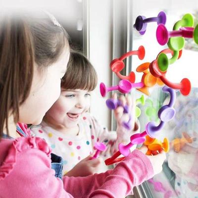 Multicolored Sucker Toys,Building Blocks Pop Suction Cup Toy