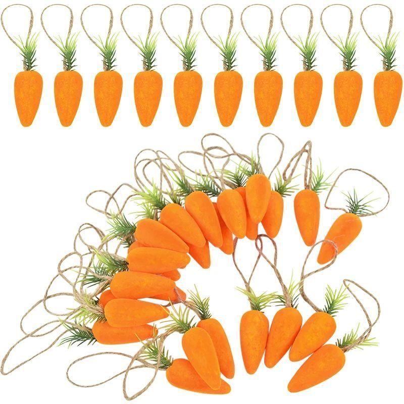 10pcs Easter Carrots Ornament Decorations For Home DIY Foam