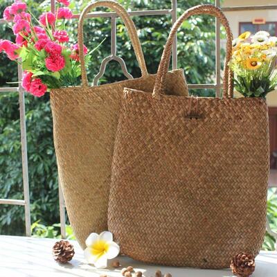 New  Women Straw Bag Woven Handbag Purse Crossbody Boho Beac