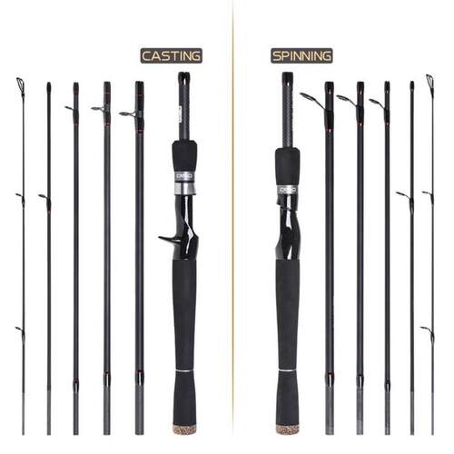 New CAPACI Carbon Small Sea Pole Fiber Telescope Fishing Rod