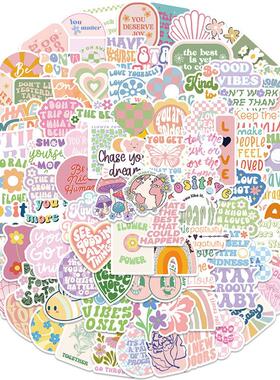 50/100PCS Cute Inspirational Girl Pink Style Cartoon Sticker
