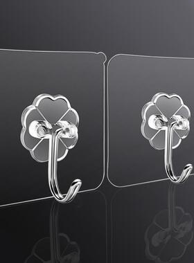 10PCS Transparent Self Adhesive Hook Wall Hanging Hooks for