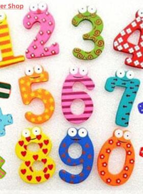 Number Wooden Fridge Magnets Refrigerator Magnets Souvenir B
