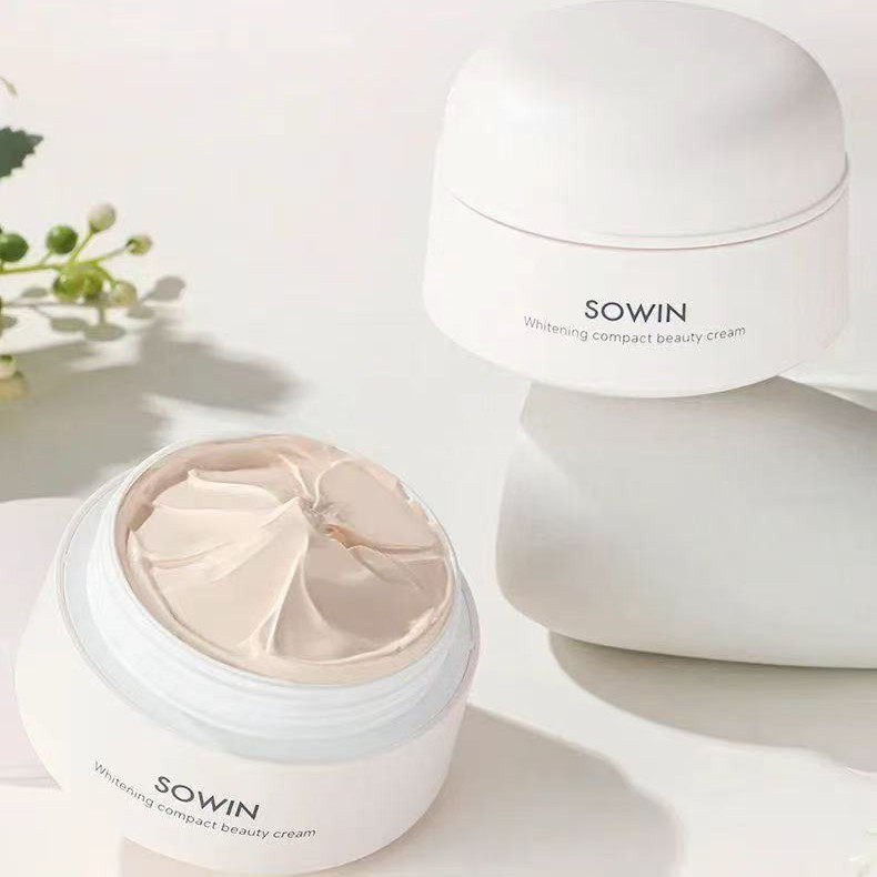 SOWIN雪影美白紧致素颜霜 遮瑕美白紧致提亮润肤懒人霜修颜粉底霜