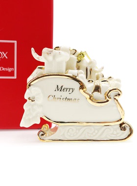 Serxia Lenox雪橇拉礼物陶瓷圣诞节装饰摆件圣诞树挂件礼物原盒