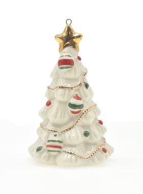 外贸Lenox陶瓷圣诞树可爱小企鹅雪人圣诞节儿童房装饰摆件小礼品