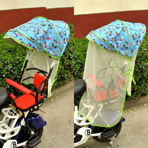 儿童座椅雨棚自行车后置防晒