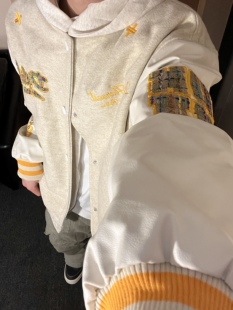 F383 高街字母刺绣棒球服外套男女宽松休闲百搭上衣 2026原创美式