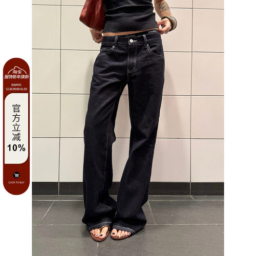 F383美式复古辣妹低腰牛仔裤