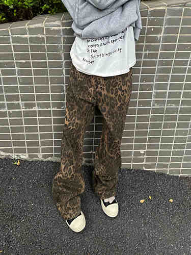 F383拉链长裤水洗通用牛仔裤