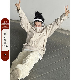 F383 2022AW国潮原创机能风双开拉链解构夹克外套冲锋衣百搭男女