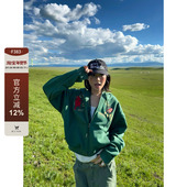 复古设计感字母刺绣印花连帽卫衣男女重磅宽松百搭帽衫 F383 美式