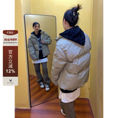 复古字母刺绣棉衣冬季 F383 2025AW国潮原创美式 情侣百搭棉服外套