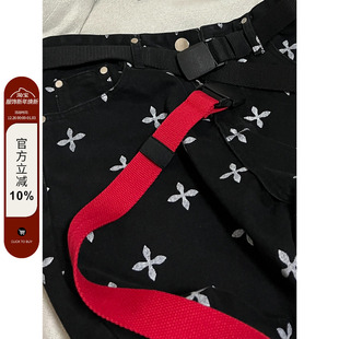 带韩版 裤 简约 2022AW国潮原创帆布腰带男女士青年学生牛仔裤 F383