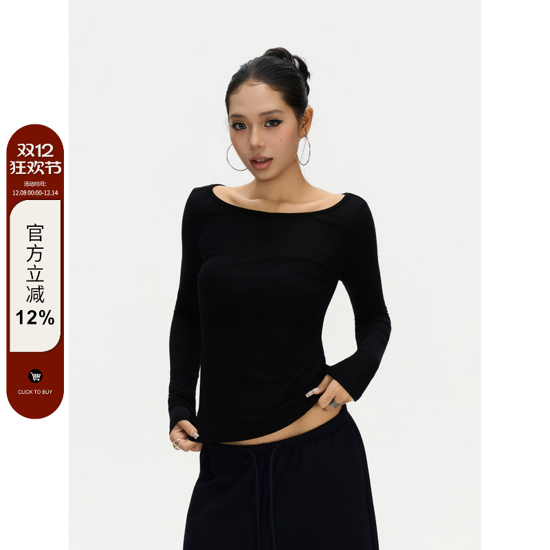 F383辣妹修身显瘦打底衫