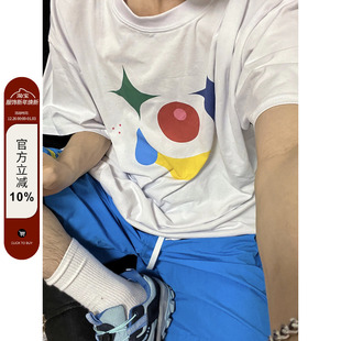 F383 宽松潮 2023AW国潮原创哭泣小丑无性别休闲百搭圆领印花短袖