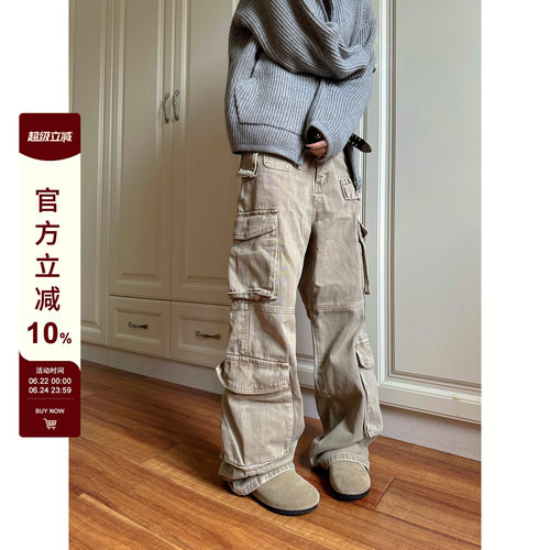 【F383】男女同款工装裤