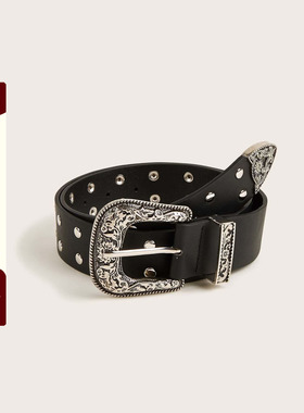 F383 2026腰带y2k男女设计感小众cleanfit美式朋克风复古皮带装饰