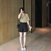 短裤 misslady自留款 韩国复古百搭西装 女夏高腰设计好搭配好穿