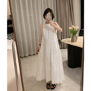 misslady自留款 洋气下摆镂空刺绣背心连衣裙超仙背心裙温柔 法式