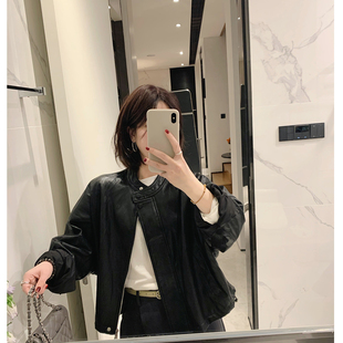 misslady洋气柔软春季新款皮衣夹克外套女机车风宽松显瘦百搭韩系