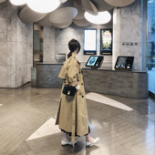 廓形裙摆中长款 misslady卡其色风衣外套女2024春秋新款 工装 小个子