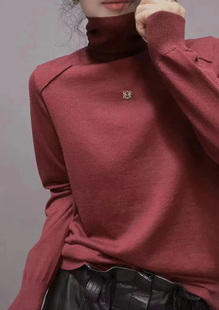 女内搭上衣 百搭宽松显瘦针织打底衫 衣唯硕8131秋冬新款 高领时尚