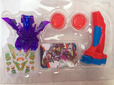 磁力变形玩具爆裂飞车爆兽飞车360度旋转爆开吃能量币+手柄发射器