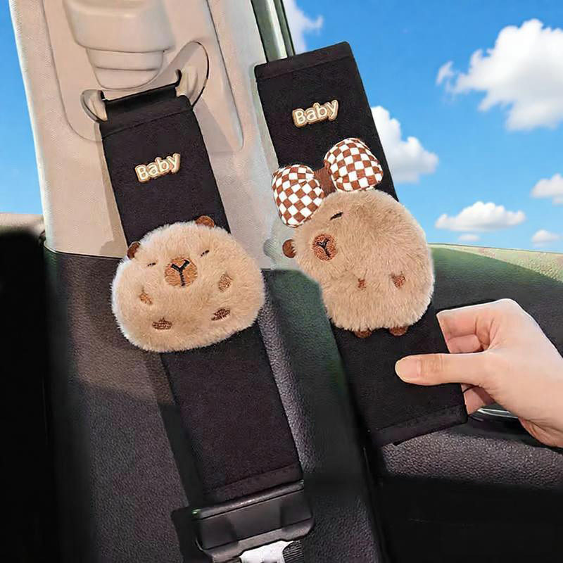 卡通卡皮巴拉汽车安全带护肩套通用四季车载防勒脖保护套可爱装饰,汽车用品/电子/清洗/改装,手刹套/档把套/套饰套装,淘宝优惠券,粉丝福利购,淘宝优惠卷