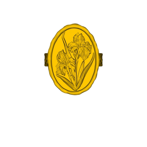 新款复古鸢尾花戒指黄金石膏模具黄金银首饰diy居家打金石膏模具