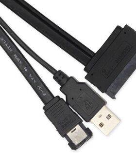 SATA 22转Power ESATA USB 二合一数据线12V 5V 0.5m 带供电