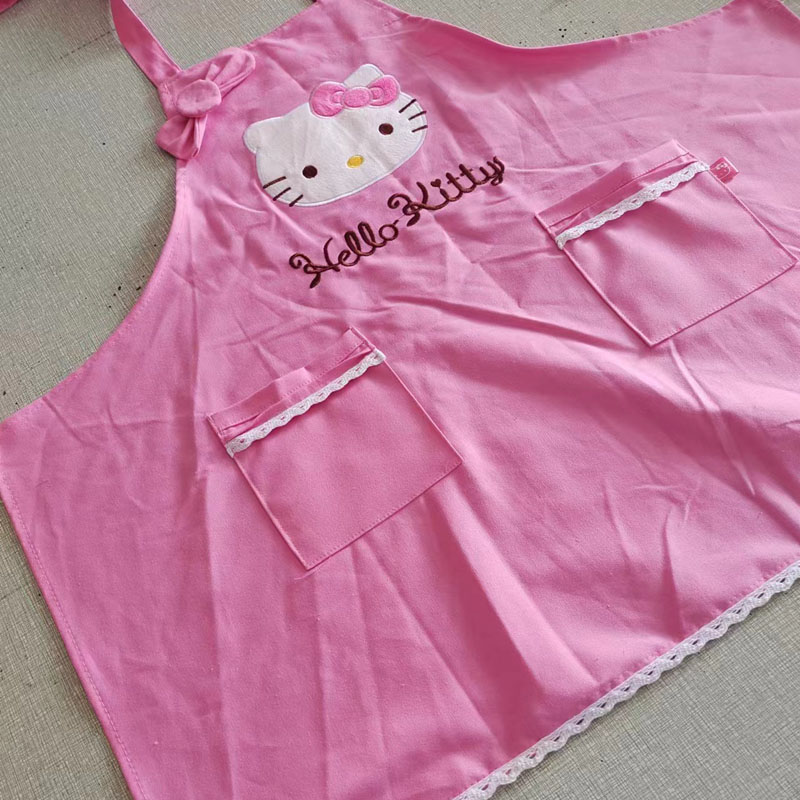 纯棉围裙家用厨房定制可爱公主风法式美甲师新款女工作服夏季罩衣