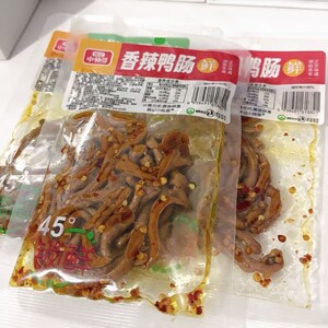1大袋新品杨记小帅哥藤椒鸭肠大袋湖南特产香辣解馋卤味开袋即食
