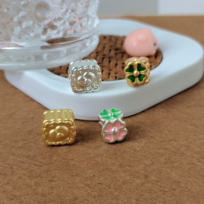 足银999爱心柯基面包片纯银手作