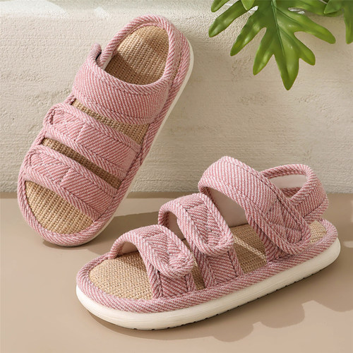 夏季新款男女款居家外穿亚麻凉鞋