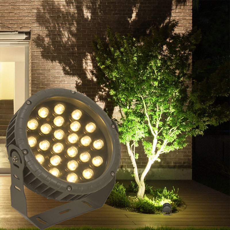 投光灯户外防水led照树灯插地灯草坪射灯室外景观庭院外墙投射灯